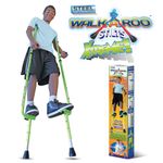 Walkaroo Xtreme Steel Balance Stilts with Height Adjustable Vert Lifters by Air Kicks, Assorted Colors (Red or Green)