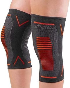 aZengear Knee Support Brace (Pair) - Compression Knee Sleeve for Joint Pain, Ligament Injury, Meniscus Tear, Arthritis, ACL, MCL, Running, Weightlifting, Squats (XL)