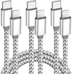 USB C to Lightning Cable 3Pack 6 FT