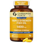 Carbamide Forte Triple Strength Omega 3 Fish Oil Capsules 1400mg | Omega 3 Supplement | Omega3 Fatty Acid Supplement To Support Heart, Joints & Skin - 1400mg | 60 Softgel Capsules