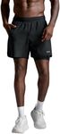 2XU Mens Aero Mesh 2-in-1 5 Inch Short - Black/Silver Reflective - Extra Large