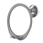 TranquilBeauty Fogless Shower Bathroom Mirror with Suction Cup - Portable Adjustable Bathroom Mirror for Shaving, Makeup, Toothbrushing and Travel - Anti-Fog Technology for Clear Visibility - Grey