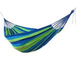 lariox cotton portable outdoor hammock hang bed travel camping swing canvas with backpack