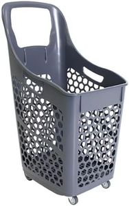 BALSAT Cesta de la Compra Carrito de la Compra para Tiendas y supermercados Varios Modelos Gran Capacidad 91 Litros (Gris)