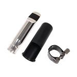 Yibuy Silver 9# Size Jazz Tenor Saxophone Mouthpiece Set for Beginners Saxophonists