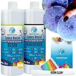 RESIN GLORY Epoxy Resin Kit - 500ml/16oz 1:1 Ratio Crystal Clear for Art Coating Craft Casting - Jewellery Making, River Table, Coasters, Cheeseboard, DIY- Non-toxic, Self levelling