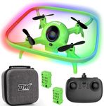 Dwi Dowellin Mini Drone for Kids, LED Lights Remote Control Drone, Nano RC Quadcopter with Auto Hovering Small&Easy Flying Toys Drones for Beginners Boys and Girls Adults, Green