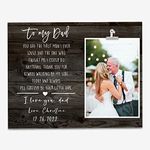 FDFHOME Father of the Bride picture Frame, Personalized Wedding Gifts for Dad, Gifts for Father of the Bride from Daughter, Dad Wedding Keepsake Gift from Bride, Custom Picture Frame for Dad