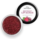 Aravi Organic Beetroot Lip Scrub With Beetroots, Shea Butter & Cocoa Butter - For Dark,Chapped & Pigmented Lips - For Brightening Dark Lips - For Men and Women - 15 gm