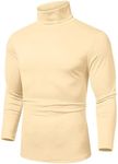 COOFANDY Men's Casual Slim Fit Basic Tops Long Sleeve Turtleneck Lightweight Knitted Pullover Sweater