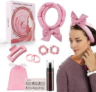 Bigodino Lungo per Boccoli, Fascia Capelli Velluto Originale Heatless Hair Curler DIY Arricciacapelli Senza Calore per Capelli Medi Lunghi