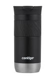 Contigo Byron Snapseal Travel Mug | Stainless Steel Thermal-Mug | Insulated Coffee to go cup | 100% leakproof | Keeps hot for 7 hours | Dishwasher safe lid | 470 ml | Licorice