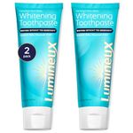 Lumineux Teeth Whitening Toothpaste 2 Pack - Enamel Safe for Sensitive & Whiter Teeth - Certified Non-Toxic, Fluoride Free, No Alcohol, Artificial Colors, SLS Free & Dentist Formulated - 3.75 Oz