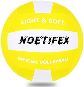 Noetifex Soft Volleyball-Super Soft Fabric Light Volleyball for Indoor Practice Safe and Quiet Kids Youth Beginners House Yard Training Practice Games(Deflated)