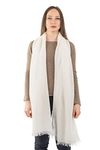 DALLE PIANE CASHMERE - Pashmina 100% cashmere - Woman, Color: Cream, One size