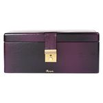 Richpiks jewellery/Accessories Box purple black colour With Mirror And clasp Lock (Bank locker Size)