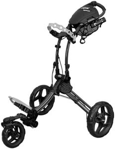 Clicgear Rovic Model RV1S 2.0 Golf Push Cart with 360 Degree Swivel Front Wheel, Foldable 3-Wheel Walking Golf Cart (Black)