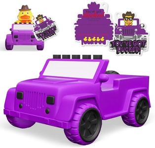 cadelon Purple DIY Car Duck Accessory - 3.9 Inch Funny Dashboard Decor & Roof Ornament, Rubber Duck Decor for Off-Road Enthusiasts, Cowgirl Car Accessories