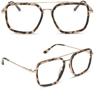 DIFF Jordan Designer Blue Light Blocking Glasses | Oversized Navigator Frame | UV400 Protection (Espresso Tortoise)