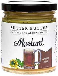 SUTTER BUTTES BEER WITH AMBER ALE GOURMET MUSTARD 9 OZ.