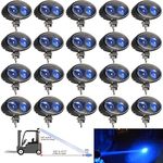 [20 Pack] Fuguang Forklift Lights Blue Spot Forklift Safety Light Warehouse Safe Warning Lights 10V-100V (Blue Spot 20 Pack)