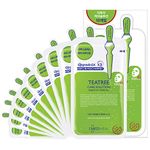 MEDIHEAL Teatree Care Solution Essential Mask EX. 10 Masks - Skin Soothing & Sebum Control Mask Pack for Sensitive Oily Skin, Korea's No.1 Sheet Mask