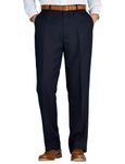 Chums Men's Stretch Waist Formal Smart Work Trousers Hidden Elasticated Waist Smart Work Pants Navy