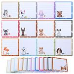 12 Pack Dog Cat Notepad Small to Do List Sticky Notes Funny Cute Note Pads Dog Sticky Notes Puppy Cat Theme Self Stick Note Pads Memo Pads for Office School Supplies, 600 Sheets in Total (Dog)