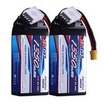 SIGP 11.1V 3S Lipo Battery 1350mAh 25C Soft Pack with XT30 Plug for RC Airplane Quadcopter Helicopter Drone FPV Racing Hobby 2 Packs