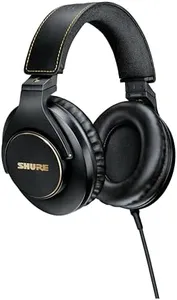 Shure SRH840A Over-Ear Wired Headphones for Critical Listening & Monitoring, Professional Headset, Tailored Frequency Response, Superior Detailed Sound, Adjustable & Collapsible Design - 2022 Version