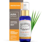 BALIPURA - Aura & Chakra Spray Gift for Women - Protection Spray Crystal Infused Mist with Black Tourmaline, Smoky Quartz and Citrine - Organic Essential Oil - Cleansing & Healing Energy - 3.4 fl.oz