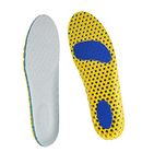 JERN® Breathable Memory Foam Orthopedic Insole Arch Support Orthopedic Insoles For Shoes (UK 10-11, Yellow)