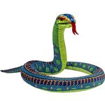 YOHAKI Snake Plush Toy, 59'' Large Washable, Giant Cuddle Toy, Soft and Cute Children's Gift for Boys and Girls, Birthday Party Gift Prank Prop, Blue Orchid Snake