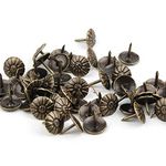 Vintage Upholstery Nails, 100pcs Furniture Decorative Nails Pins Wood Tack Stud for Home Furniture Decor Bronze Metal Tags Tacks