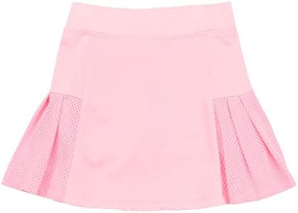 JESKIDS Girls' Tennis Golf Skirts with Shorts Pickleball Athletic Pleated Skort 10-11 Years Pink