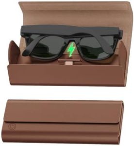 PIKCELEST Foldable Charging Case for Ray-Ban Meta Glasses - Wayfarer Headliner Skyler (Brown)