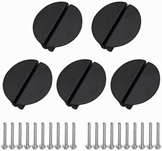 AcbbMNS 10-Pack Semicircle Cabinet Handles Hole Centers 2.5 Inch(64mm), Black Half Circle Moon Drawer Pulls Kitchen Cupboard Dresser Knobs with Screws