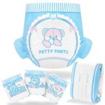 Littleforbig Adult Printed Diaper 10 Pieces - Potty Pants (Medium 28"-38")