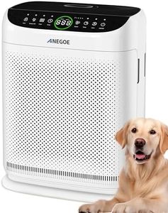 Air Purifier for Home Large Room Up to 2500 Ft² With Double Air Intake,Washable Pre-Filters, AnEgoe Pet Air Purifiers for Bedroom With Remoto Control,HEPA Air Cleaner for Dust, Pets,White