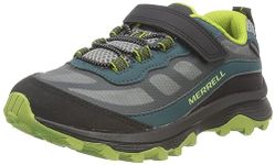 Merrell Unisex Kids Moab Speed Low a/C Wtrpf Hiking Shoe, Deep Green Black, 11 UK