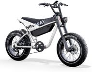 Himiway C5 Ultra Electric Bike 750W & 48V 20Ah E-Moped Bikes for Adults/Teens 80Mi Max Range 20"x4" Tires 330Lbs Payload 25mph Motor Bike, Hydraulic Braking, 7 Speed-Pure White(White Tail)