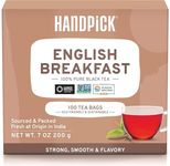 HANDPICK, English Breakfast Black Tea Bags (100 Count) Strong, Robust | Eco-conscious Tea Bags, Brew English Breakfast Tea & Kombucha Tea