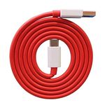 Type c cable for Vivo S1 Pro USB Cable Original Like usb | Charging & Sync Data Cable | Rapid Quick Dash Fast Charging Cable| Type C to USB-A Cable (3.1 Amp, REE, RED)