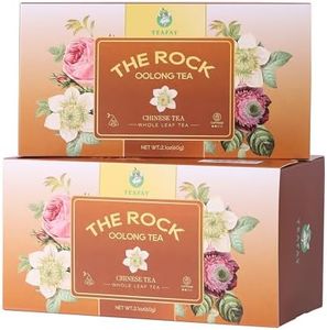 TEAFAY Wuyi Rock Oolong Tea – 20 Count (40 Cups), 100% Natural, Handpicked, Whole Leaf Pyramid Tea Bags, Individually Wrapped, Roasted Flavor, Caffeinated