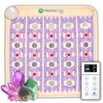 Healthyline Advanced Infrared Heating Pad - Magnetic Therapy - Amethyst, Tourmaline and Jade Gemstones - Heat Mat for Muscle and Joint Pain Relief (20" x 20" Small)