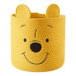 Idea Nuova Disney Winnie the Pooh Figural Rope Storage Organizer Basket, 10" H x 10" W