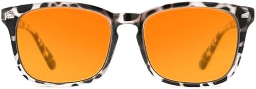 TIJN Blue Light Blocking Glasses for Computer, TV, Gaming Improve Sleep by Naturally Producing Melatonin for Women Men, Orange Lens