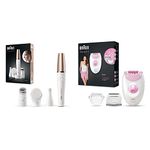 Braun Facespa Pro 911 Facial Epilator With 3 Extras, White/bronze, 0.67 Pound & Silk-epil 3-3270 Epilator, 1 Count