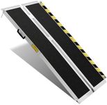 NEOWISM Protable Wheelchair ramp 6FT,Non-Slip Folding Aluminum Handicap Ramps,Threshold Ramps for Home,Holds up to 600lbs,Wheelchair ramp for Steps,Stairs,Doorways (6FT Useing Height 6-18inch)