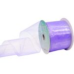 Morex Ribbon Wired 2-1/2" Chiffon Ribbon with 20 yd Spool, Lavender